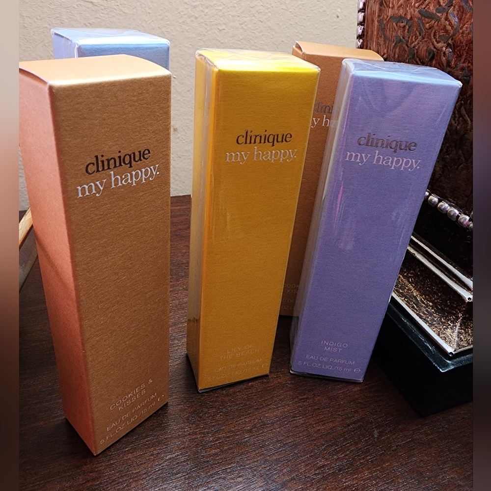 Clinique MY HAPPY Bundle (15ML x 5pcs) Indigo Mist, Lily Beach, Cookies & Kisses